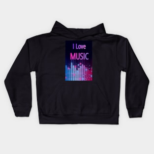 I love music Kids Hoodie